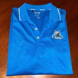 Adidas Men's‎ Blue Climacool Short Sleeve Golf Polo Shirt L Tradition Golf Club